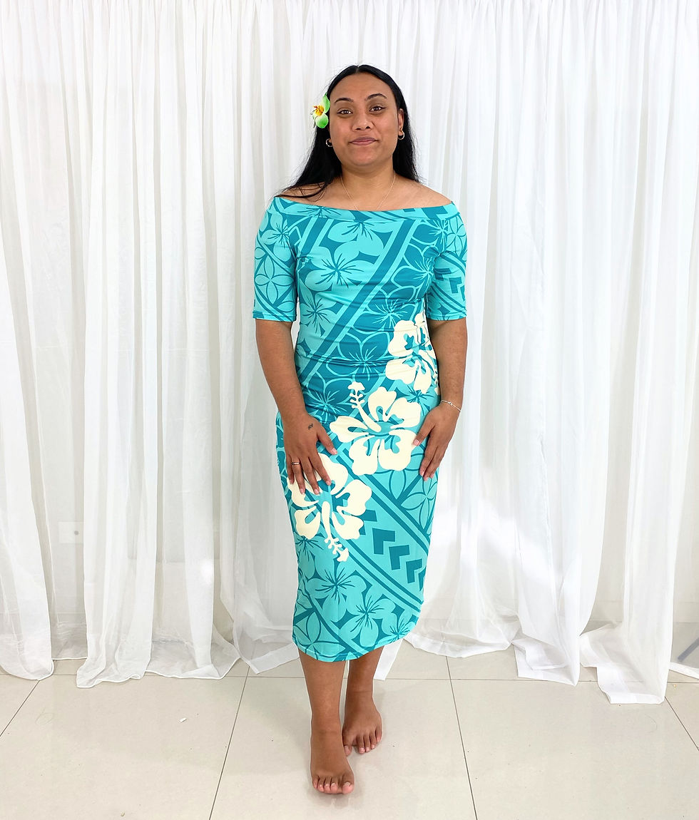 Thumbnail: Isla Off-Shoulder Dress - Teal