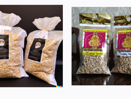 Flexible standup pouch packing with makhana.
