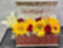 Message and flowers to express love