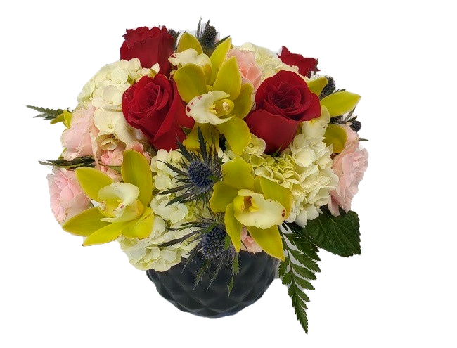 Beautiful and elegant, roses, orchids and roses.