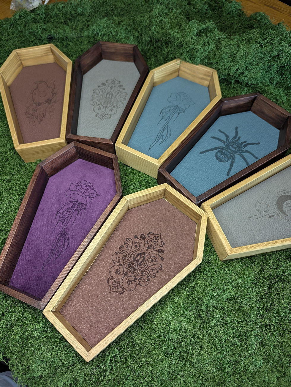 Thumbnail: Custom Rose Coffin Tray