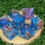 Thumbnail: Into The Aether - Cloudy Blue and Rose Gold Dice