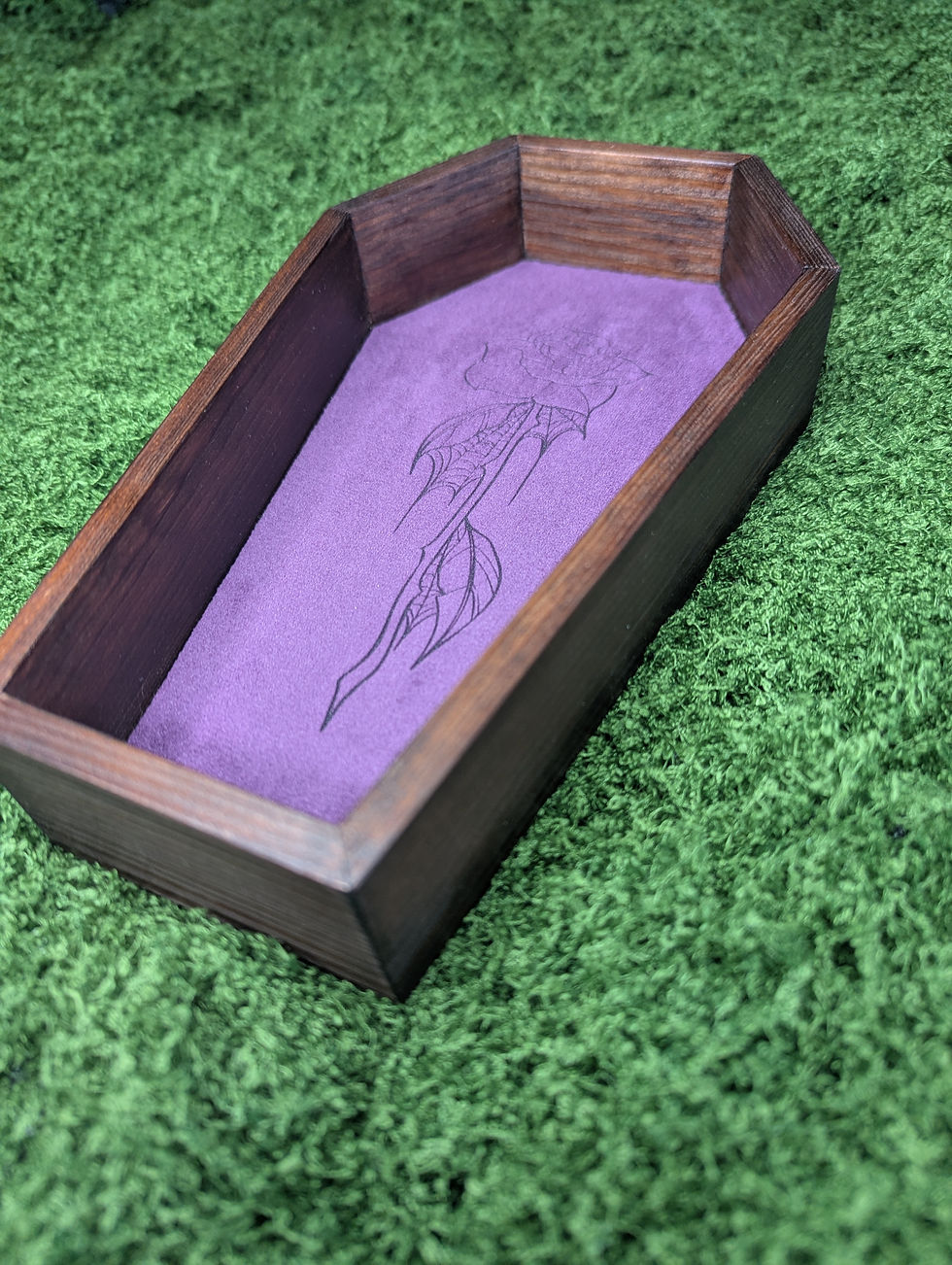 Thumbnail: Custom Rose Coffin Tray