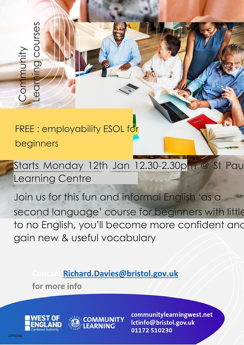 FREE - Employability ESOL course