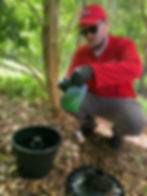 Blasingame Pest Management technician servicing an In2Care mosquito station which targets the Culex mosquito which is the main vector of West Nile Virus.