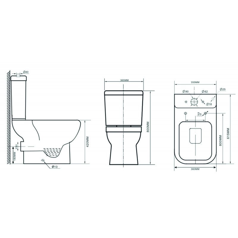 Миниатюра: Схема Комплект WC ICC 6282 GEB RIMLESS Интер Керамик