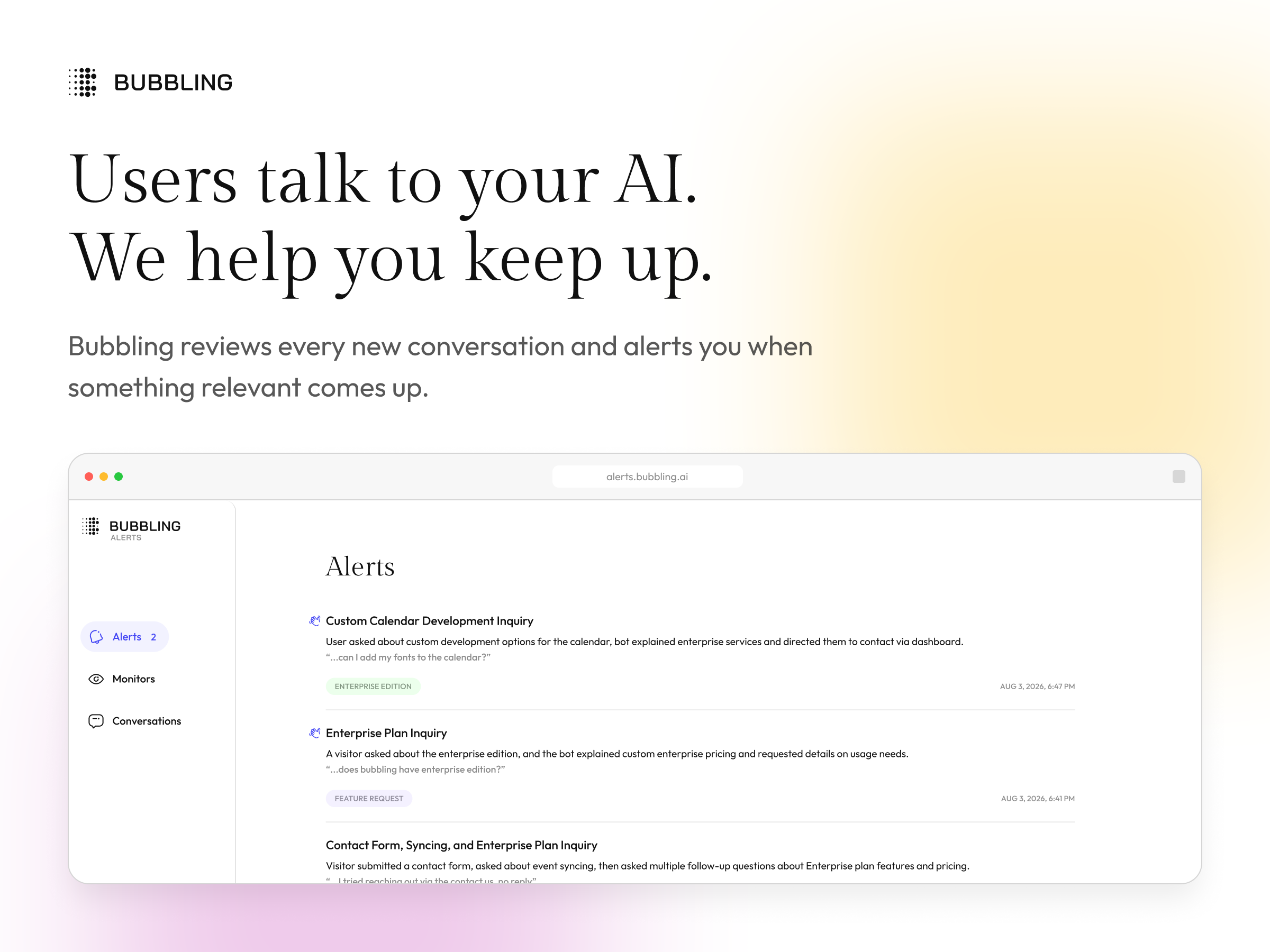 Bubbling Alerts screenshot 1