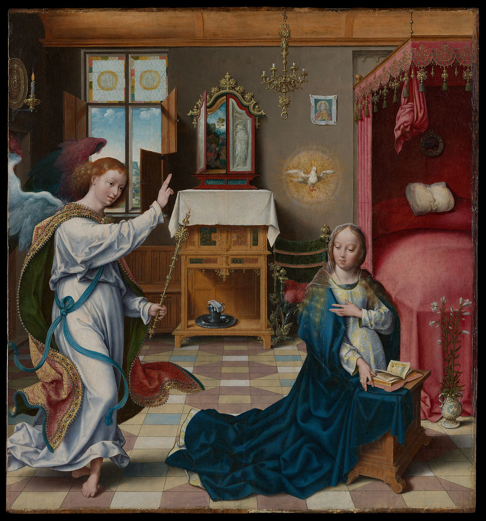 The Annunciation by Joos Van Cleve at the Metropolitan Museum of Art