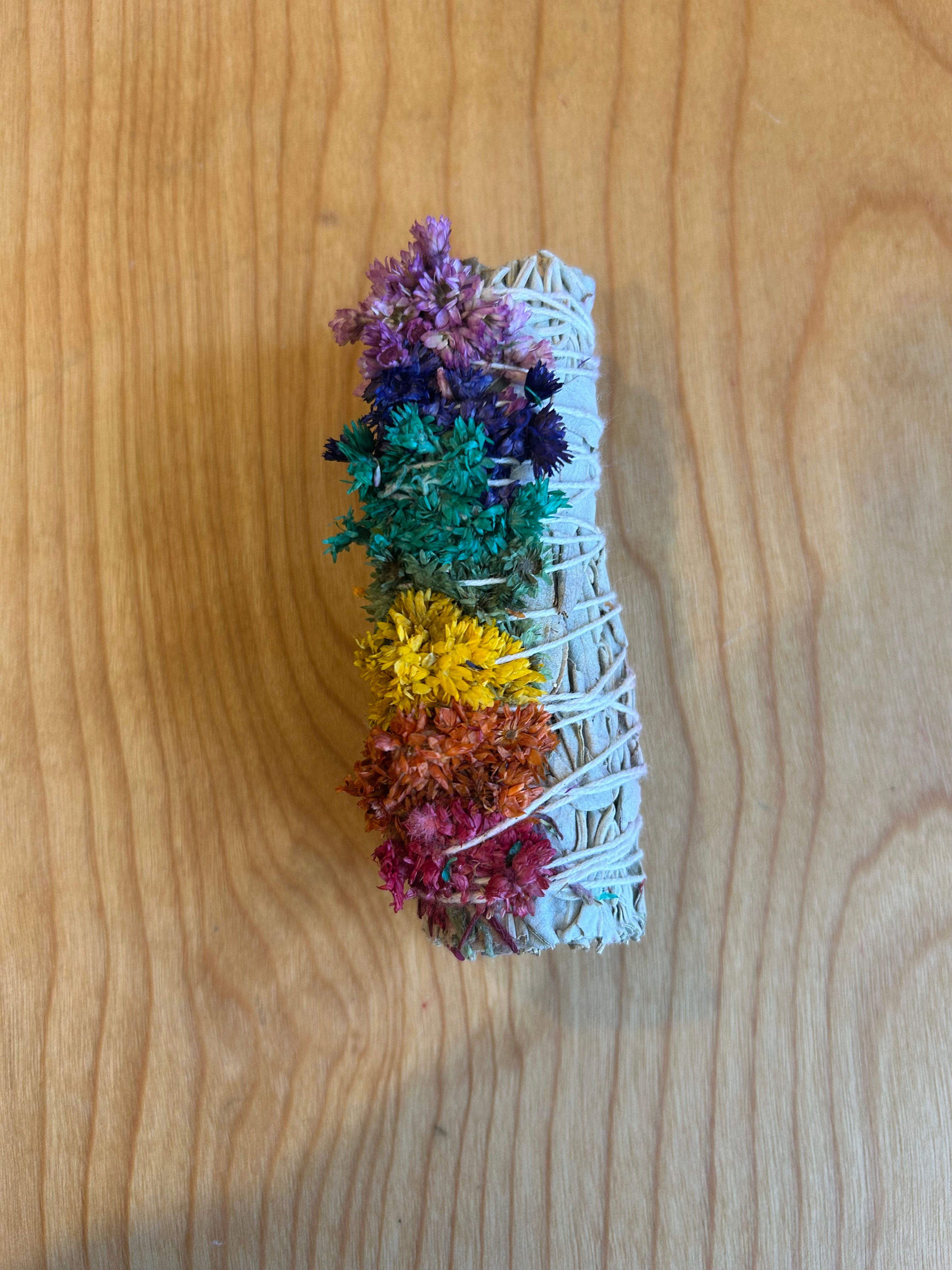 Sacred Sage Bundle With Flowers from Cosmic Provisions