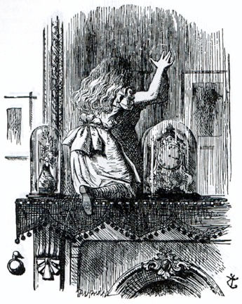 Alice entering the looking glass