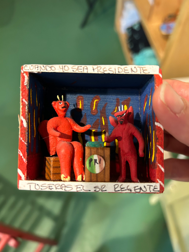 Diorama with Devil by Mexican Artist A.Torres Kitsch Art