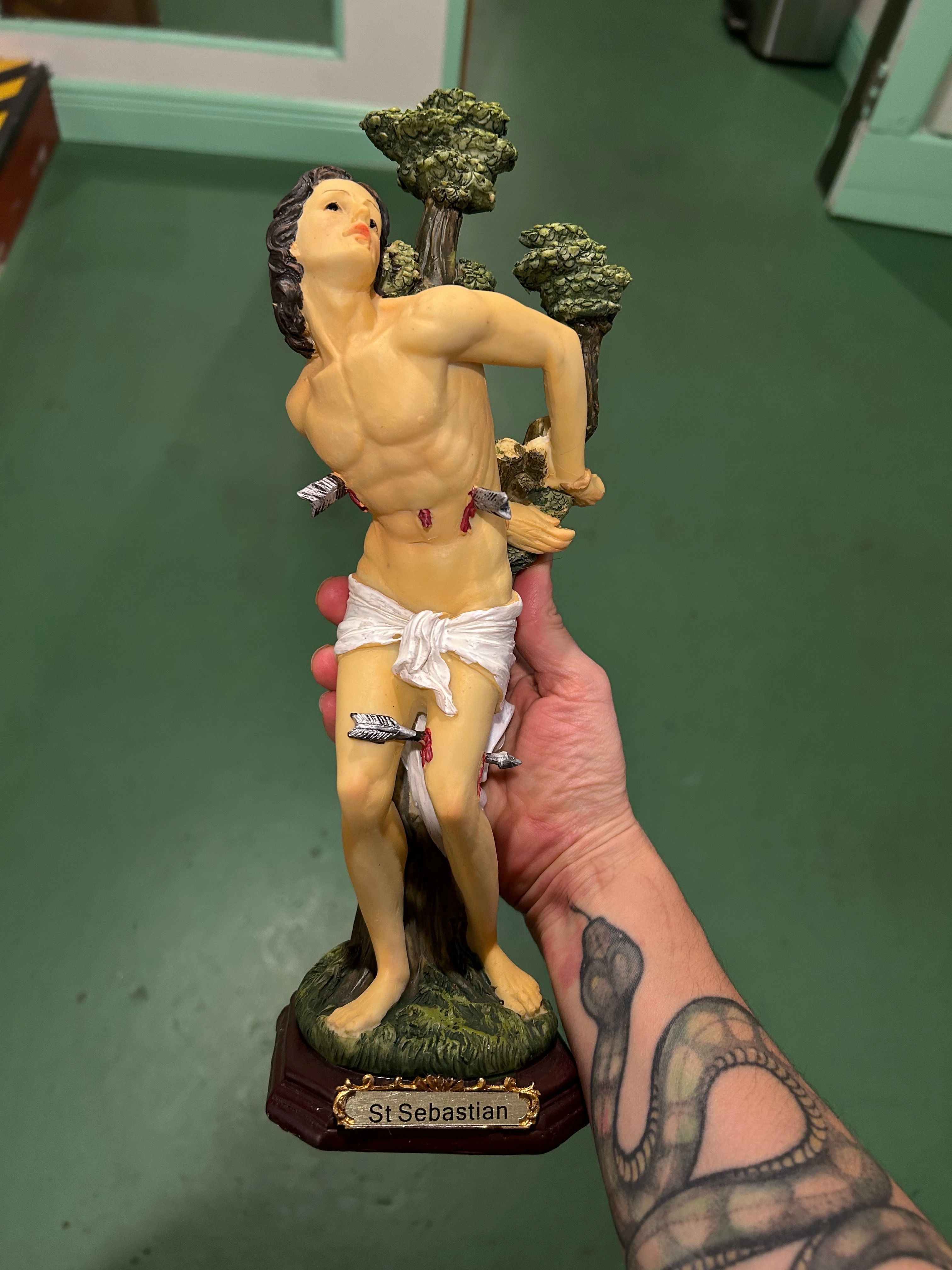 12" Saint Sebastian San Sebastian Statue