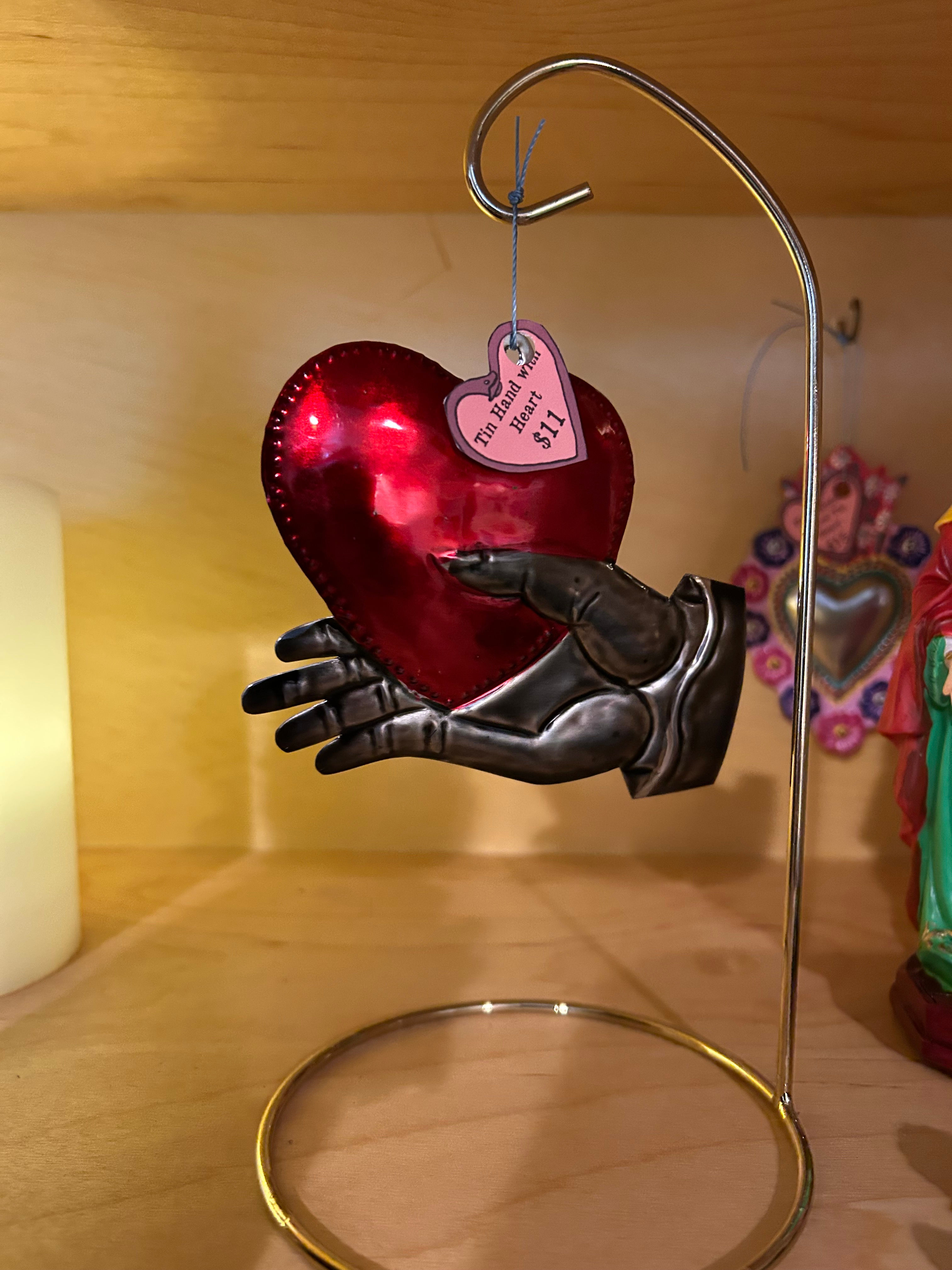 Tin Hand with Heart