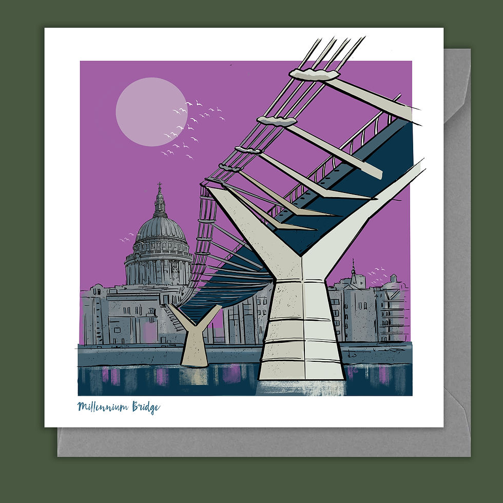 Thumbnail: London Milennium Bridge  Blank Card