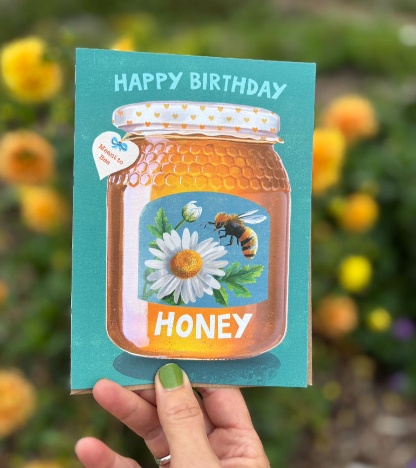 Thumbnail: Set of 6 Birthday Honey Blank Card