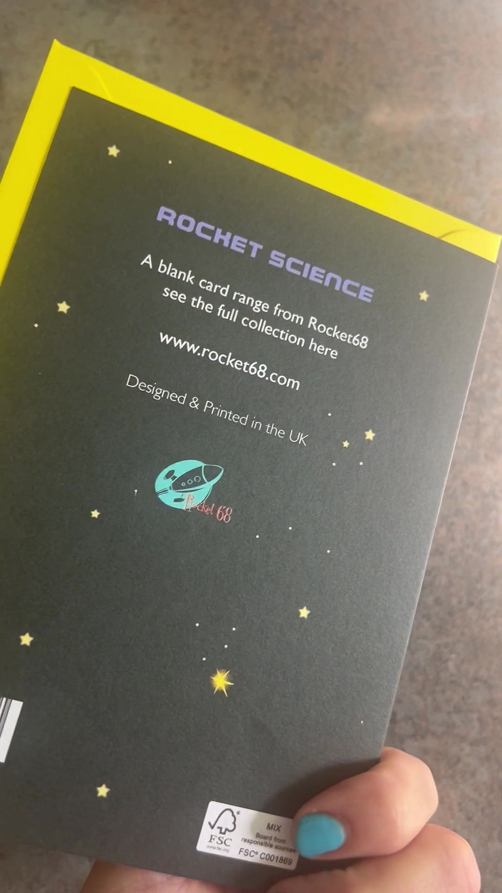 Thumbnail: 50th Birthday Space Sci Fi Neon Blank Card