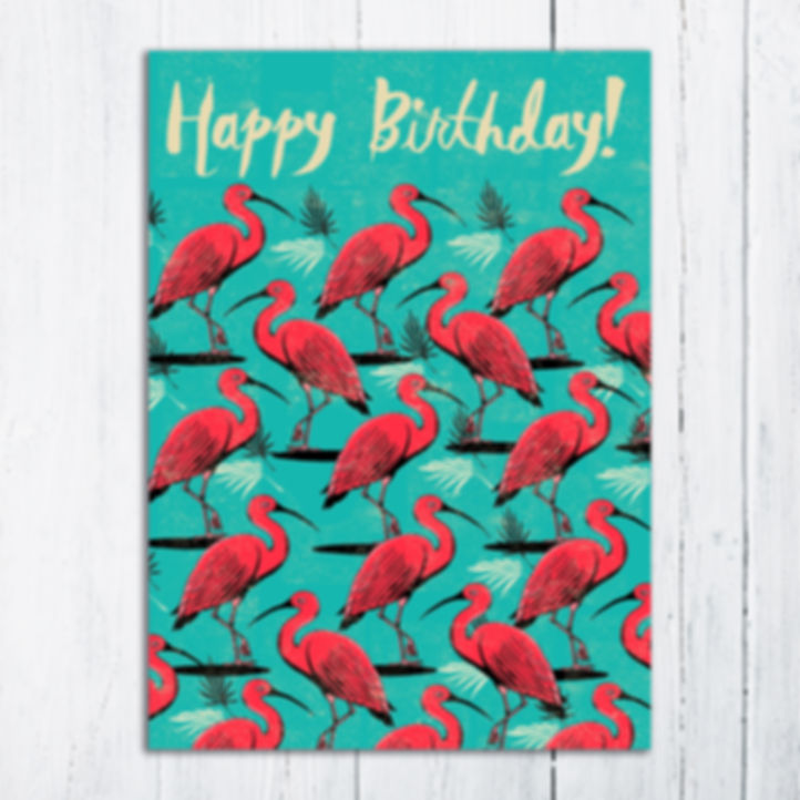 Flamingo Birthday Card