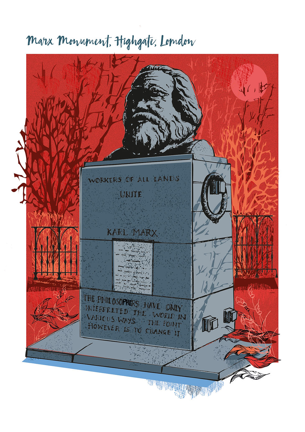 Thumbnail: PACK of 2 Marx Monument London A3 Print