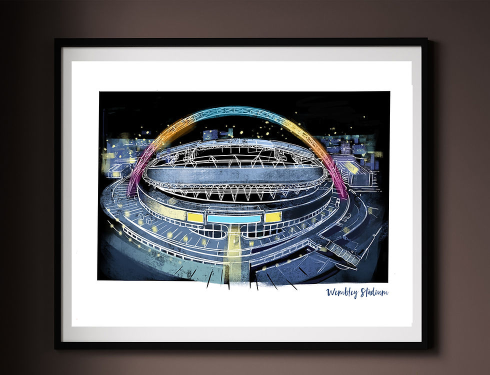Thumbnail: PACK of 2 Wembley Stadium London Prints
