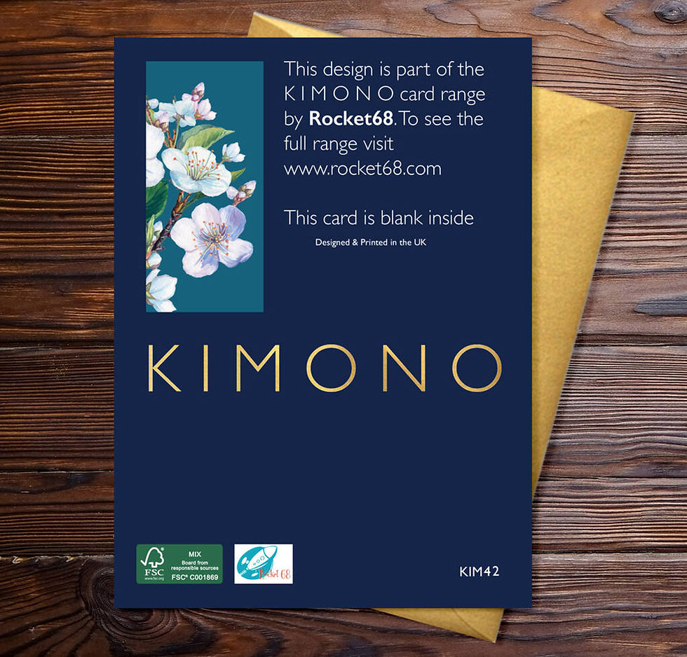 Thumbnail: Mixed Floral Blank Card with Gold Accents