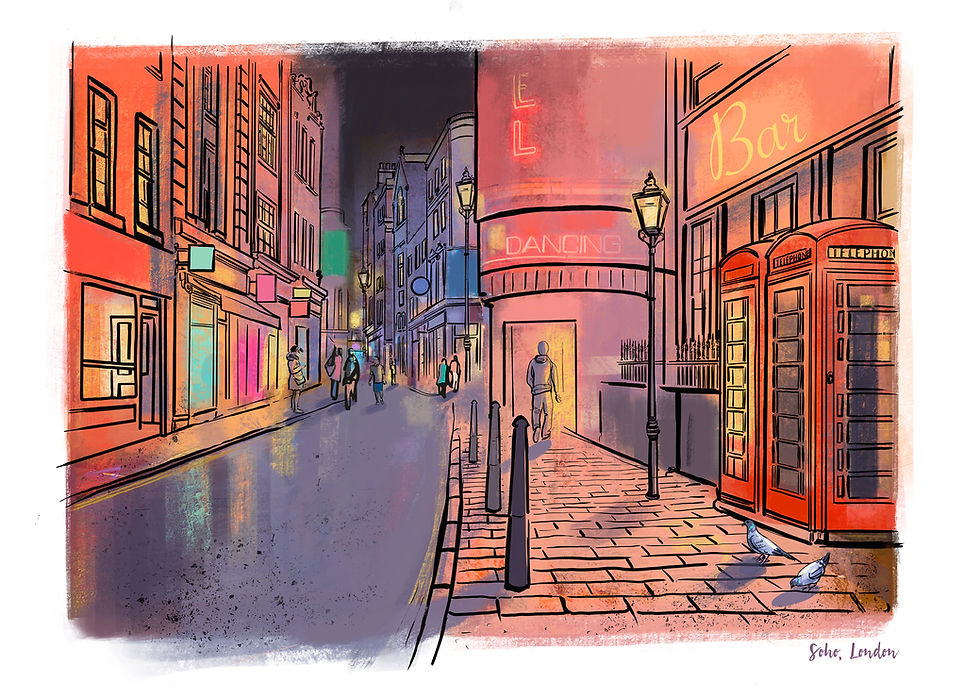 Thumbnail: PACK of 2 Soho London Prints