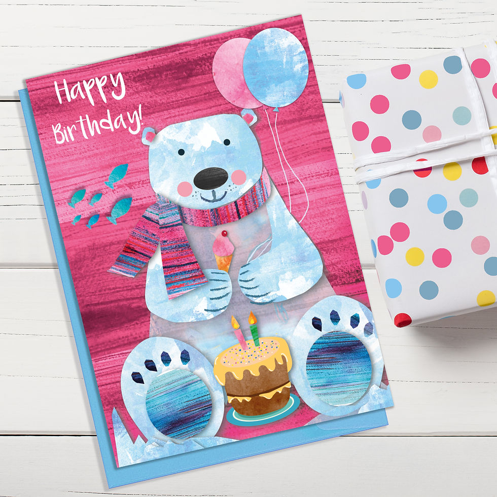 Thumbnail: Polar Bear Happy Birthday Card