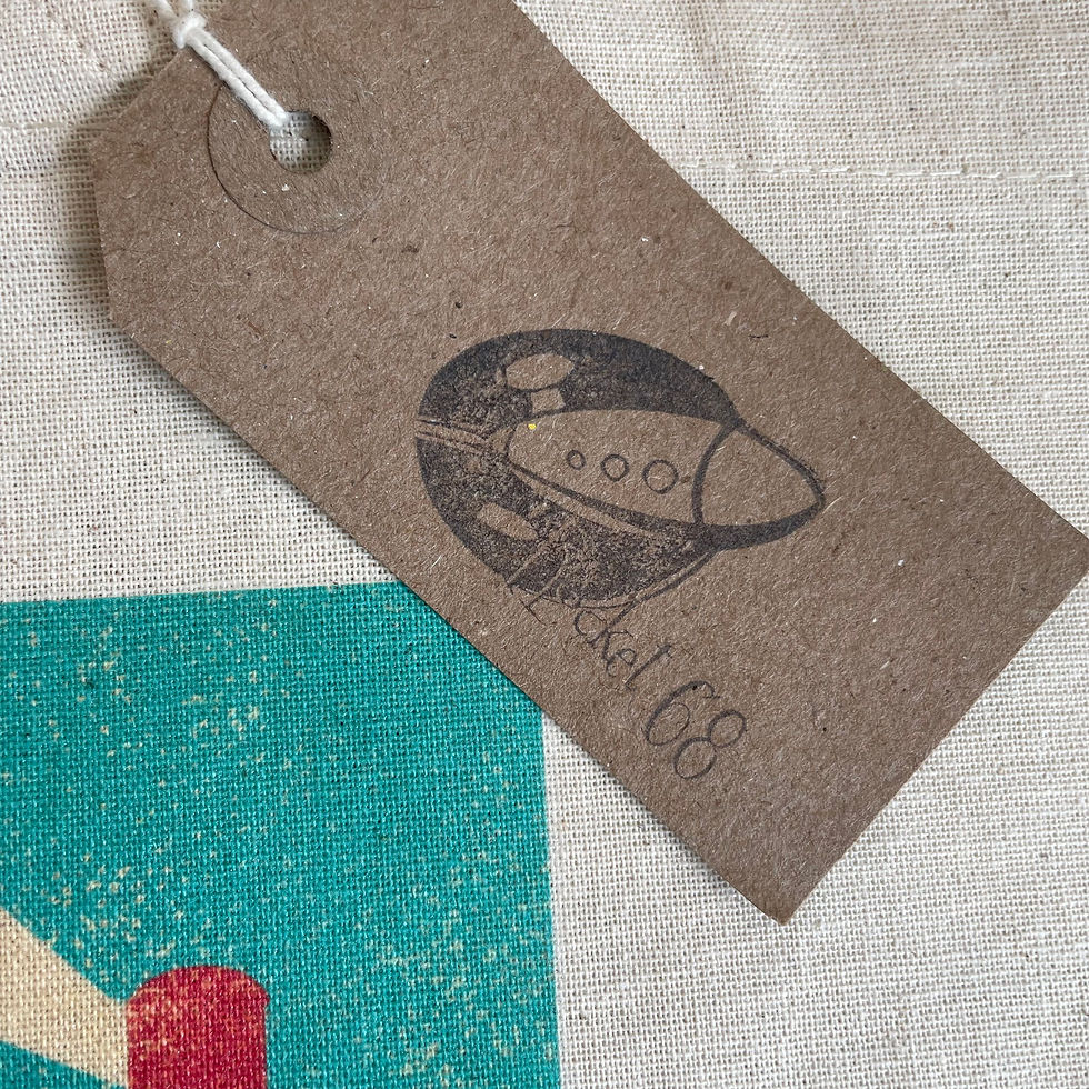 Thumbnail: AHOY!  Nautical Cotton Tote Bag