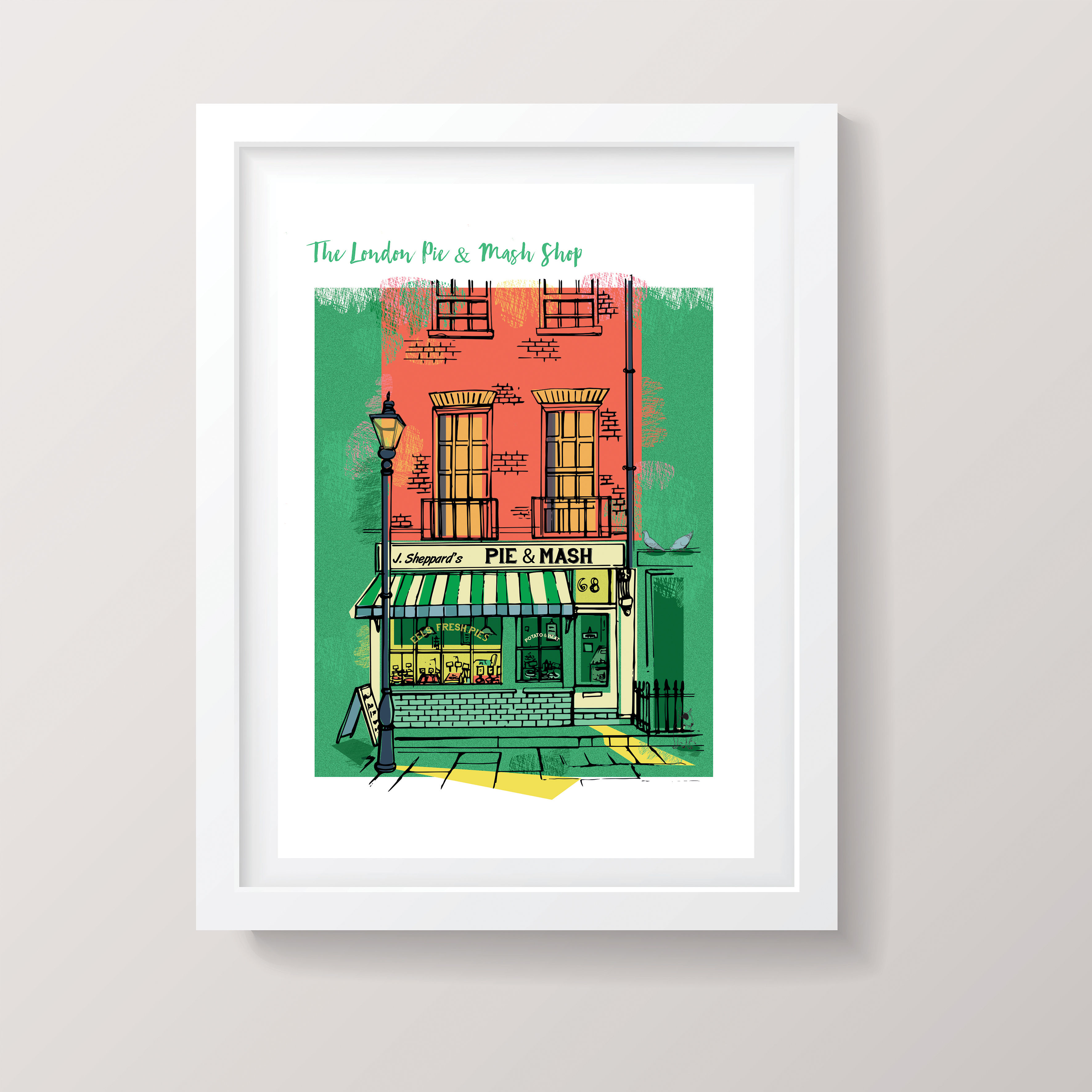 The London Pie and Mash Print