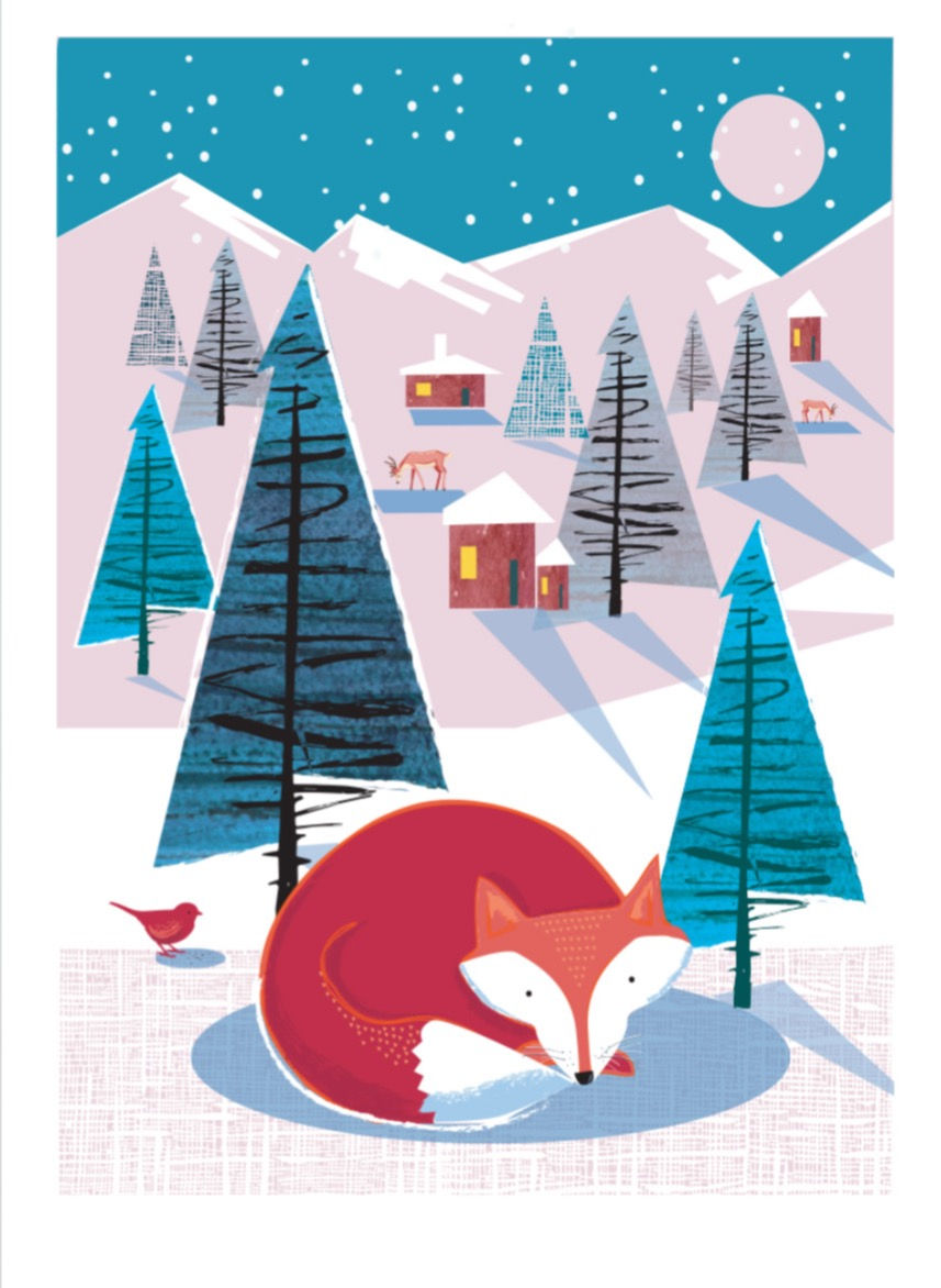 Thumbnail: Cosy Fox Winter Print