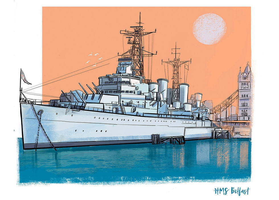 Thumbnail: HMS Belfast Blank Card