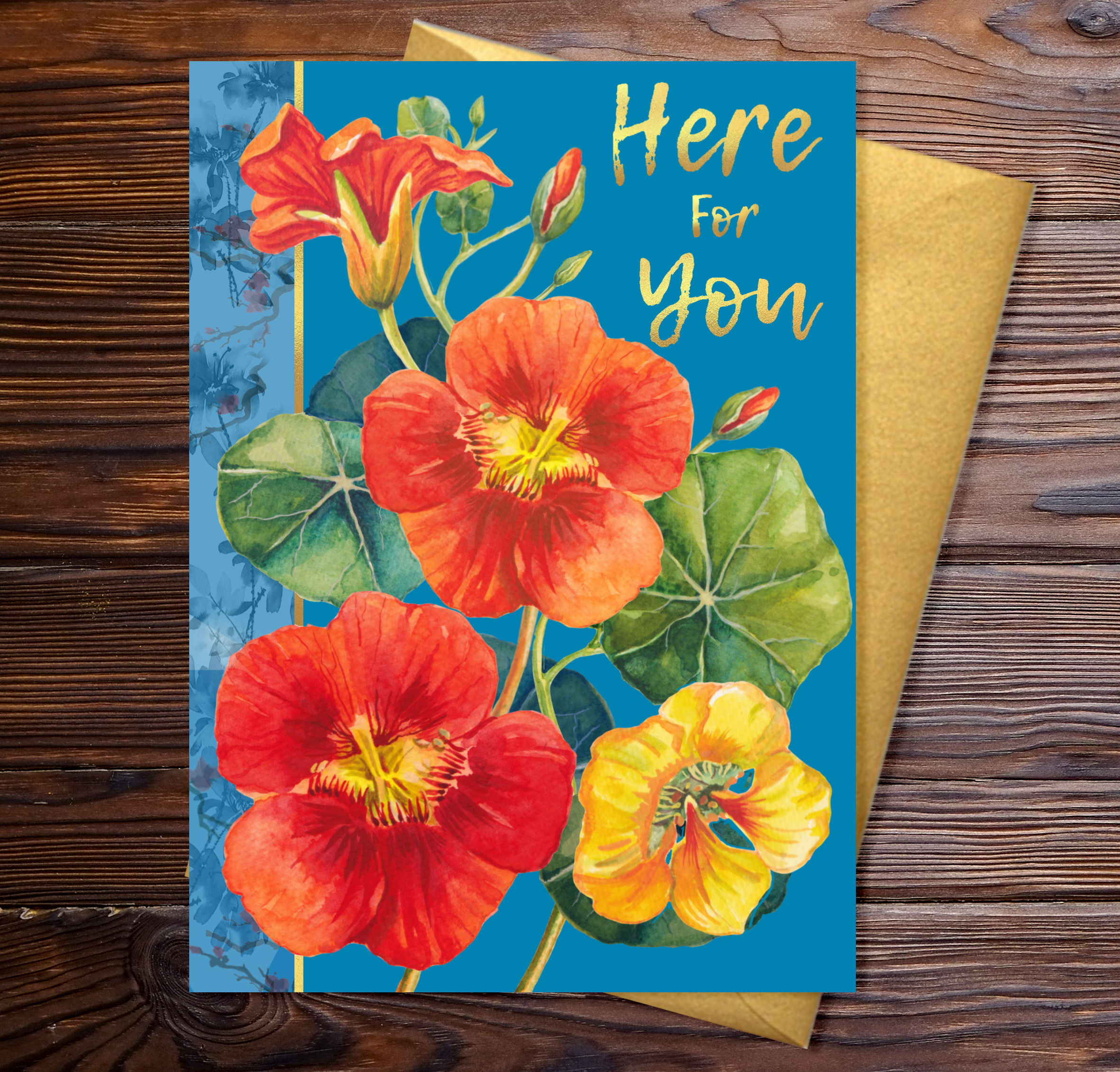 Here for You Summer Nasturtiums Card