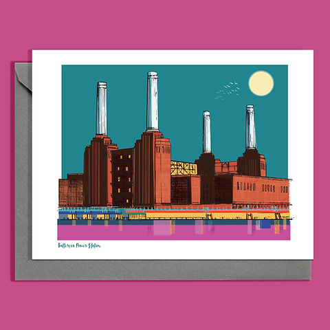 Battersea Power Station Travel Poster Giclée Art Print | London Art Prints