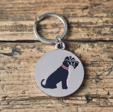 dog tag black schnauzer