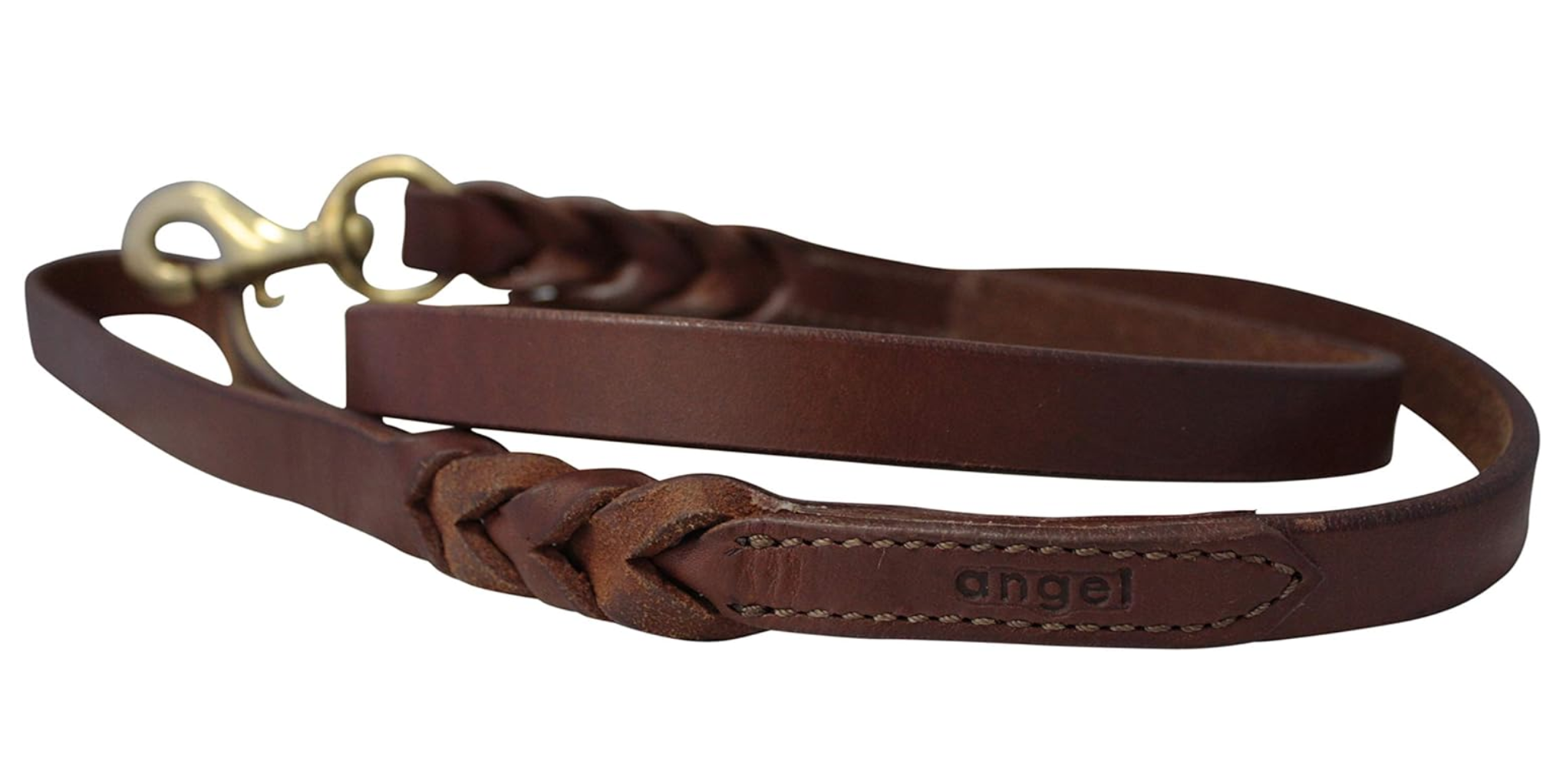 Angel leather Braided dog lead