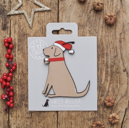 Chocolate Labrador Christmas Tree Decoration