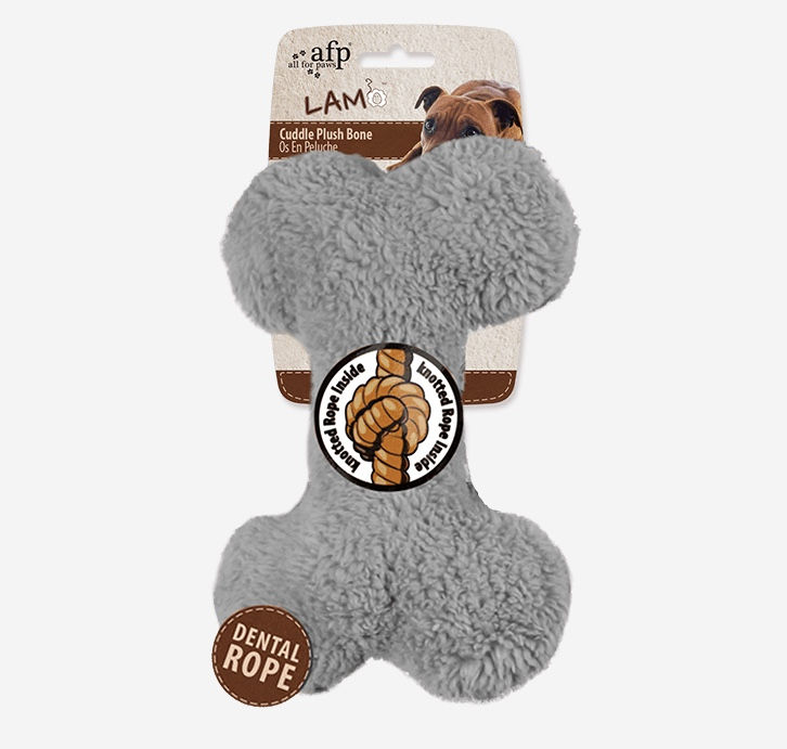 Plush dog bone toy