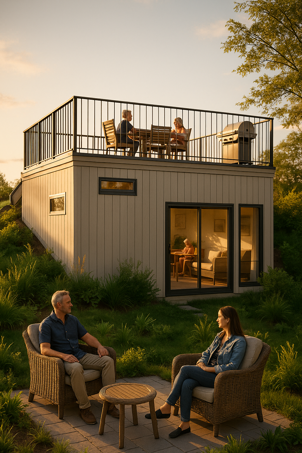 Attefallshus SUTTORP 45 kvm + terrass