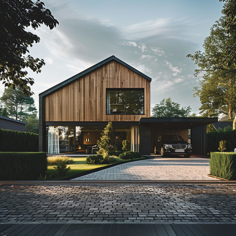Modern två vånings bostad med en carport