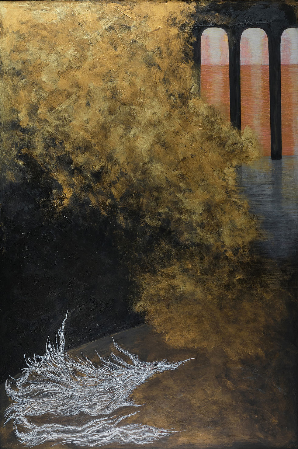 L'or du brouillard (90x60cm) 2025