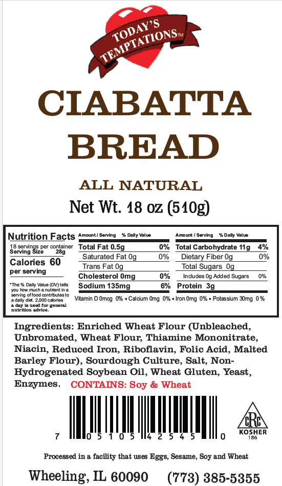 Thumbnail: Ciabatta Bread 18 OZ