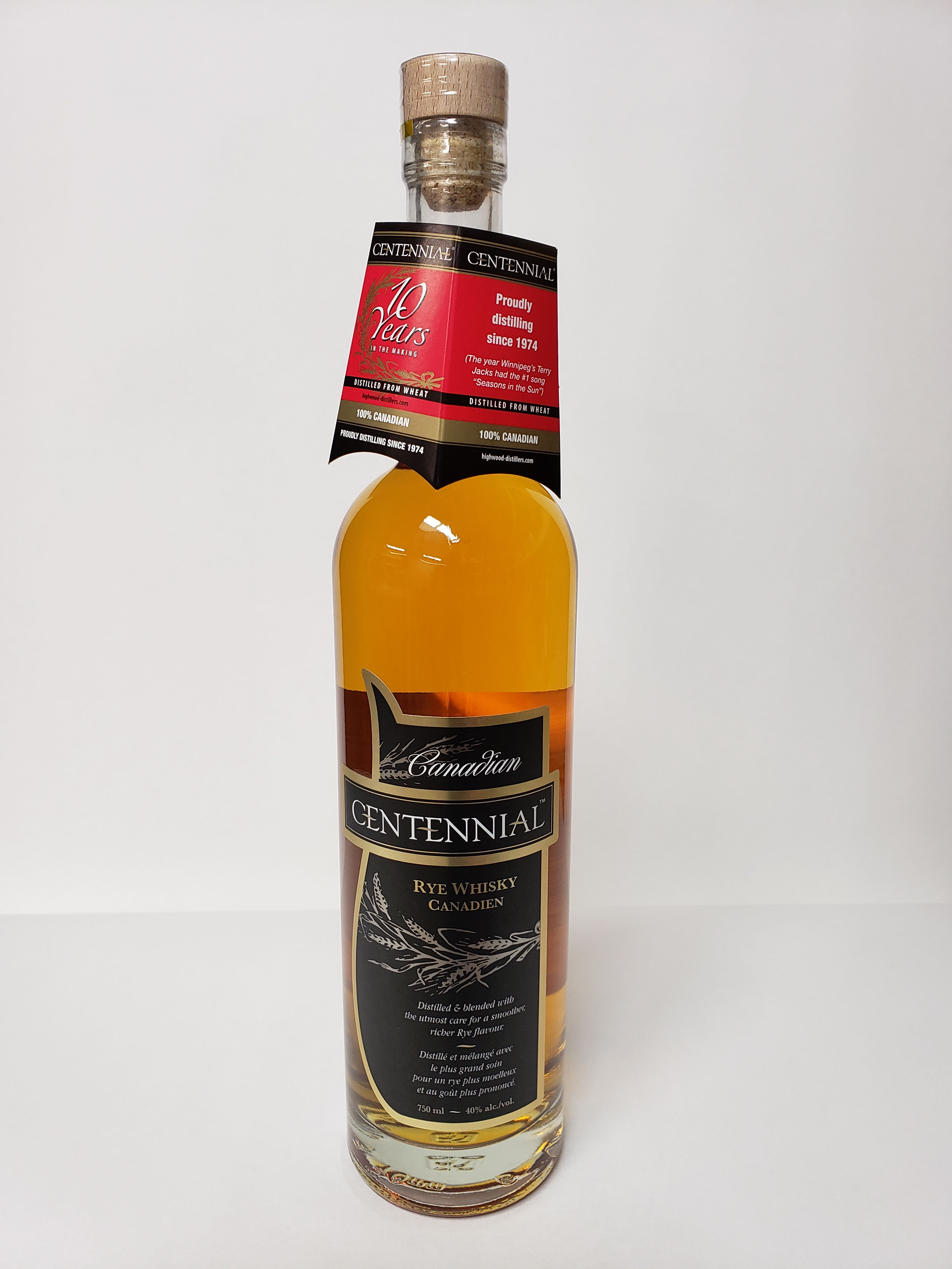 CENTENNIAL CANADIAN RYE WHISKY