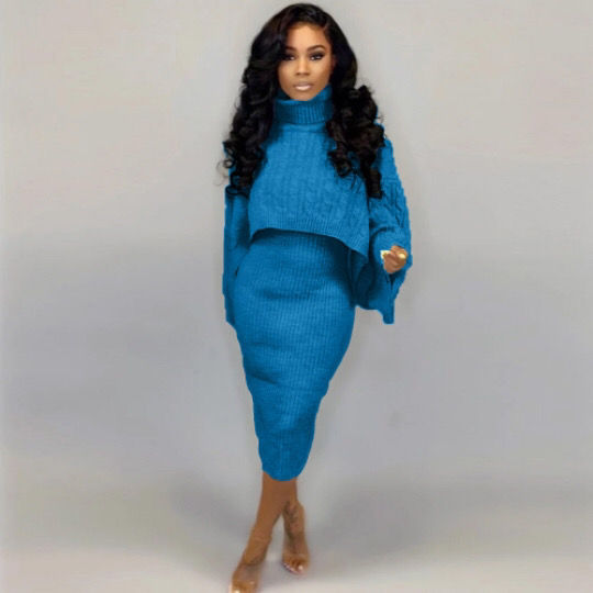 Thumbnail: Two piece Dress and Crop sweater