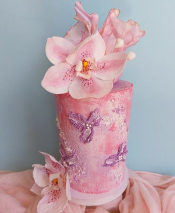 Orchid Wedding Cake grand rapids 