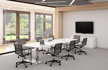 CT13.9A: 8' boat-shaped conference table