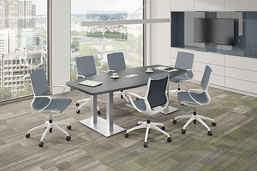 CT08.4B: 8' boat-shaped conference table