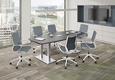 CT08.4B: 8' boat-shaped conference table