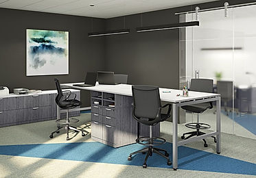 SS20: 4 person standing workstation