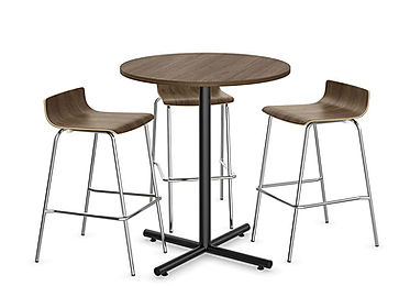 MPT02B: 36" Cafe height Table with X-Base