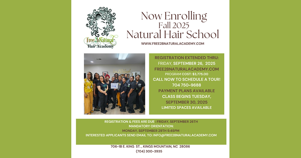 Fall 2025 Natural Hair School Enrollment