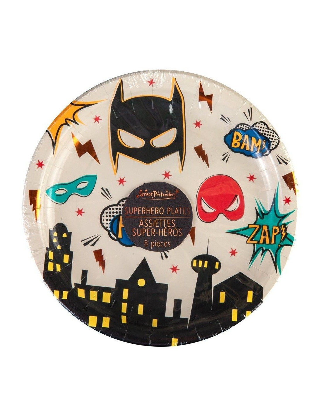 Assiettes en cartons super-héros - Great pretenders
